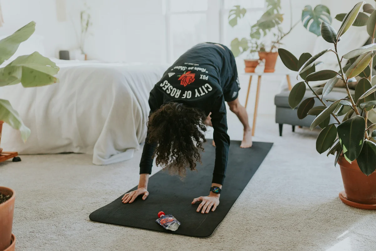 Yoga at home. - healthy lifestyle wellness - affordable air fryers for healthy family meals