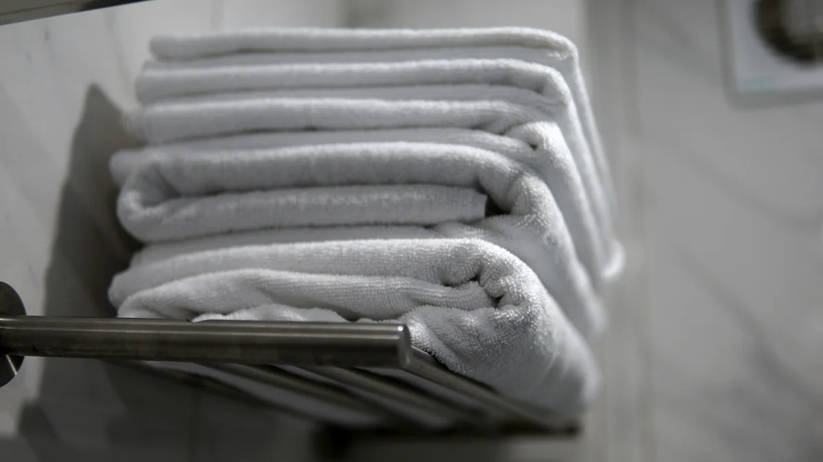Towels on a shelf - most durable bath towels for everyday use